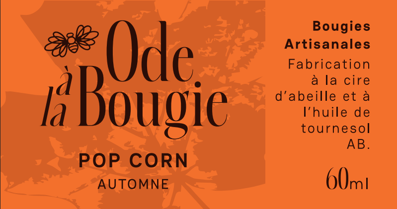 Bougie parfumée au Pop-Corn